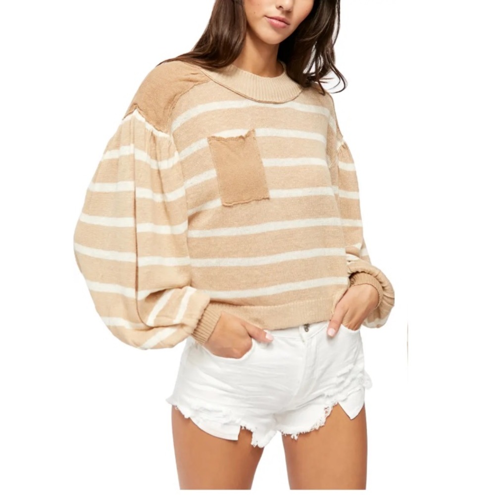 Free People Between The Lines Stripe Sweater